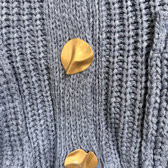 NEW Women's Piper & Scoot Button-Up Vest Blue/Gold Size M - Picture 3 of 12